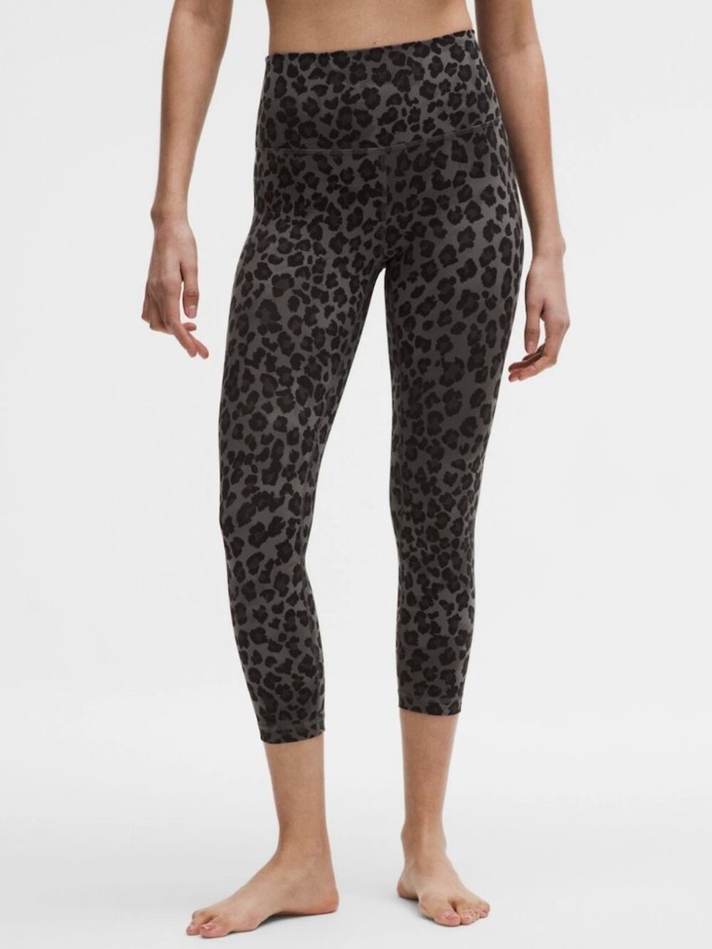 NWT lululemon Align HR Crop 23 True Leopard Black Multi Size 0